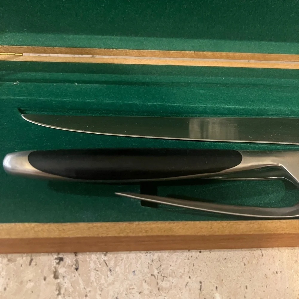 Griffon 3 Piece Vintage Made in Japan Stainless Steel Carving Set Never Used